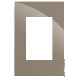 PLACA P/ 3 MODULOS COM SUPORTE 4X2 - RECTA FENDI GLOSS 